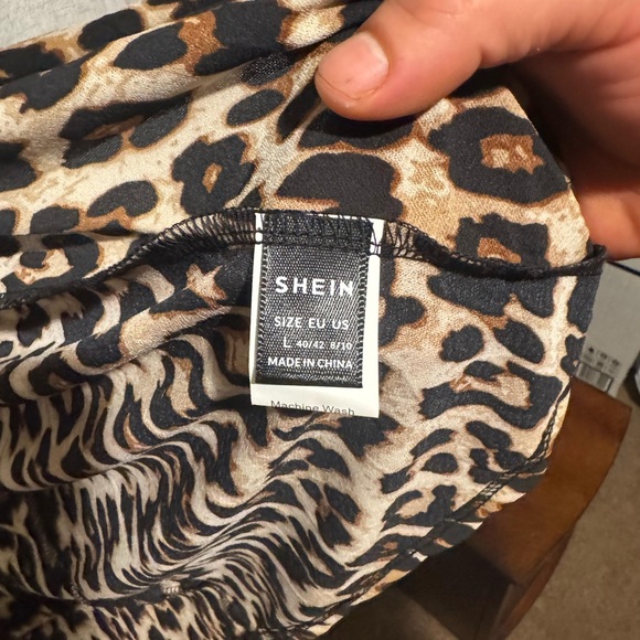 SHEIN Cheetah Bodycon Dress with Sleeves - Picture 5 of 5